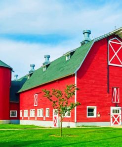 free stock of barn clouds painting by numbers