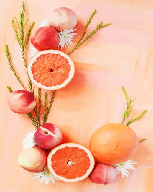 Fresh Fruits paint by numbers