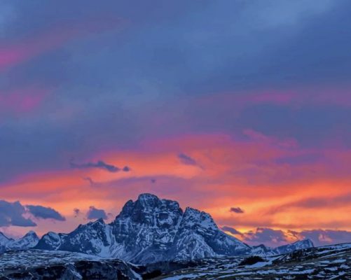 Frozen Mountains paint by numbers
