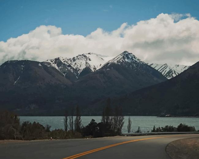 Frozen Mountains paint by number