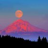 Full moon over Mountain hood paint by numbers