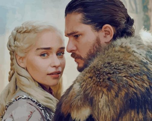 Game Of Thrones Jhon Snow With Daenerys paint by number