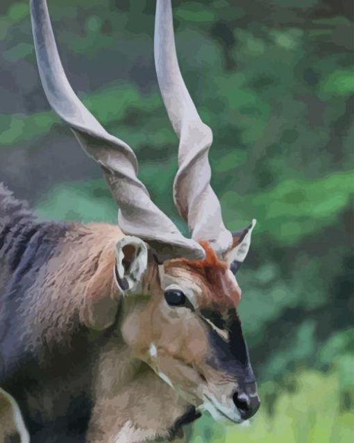 Giant Eland Animal paint by numbers