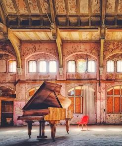 Piano In An Old Hall paint by numbers