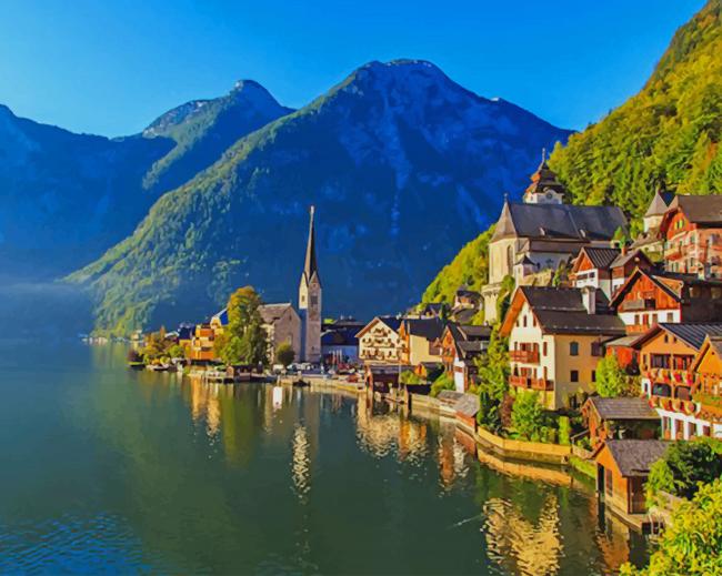 Hallstatt Austria paint by number