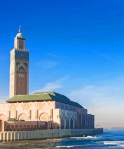 Hassan II Mosque Casablanca paint by number