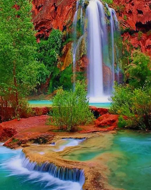 Havasu Falls Arizona paint by numbers