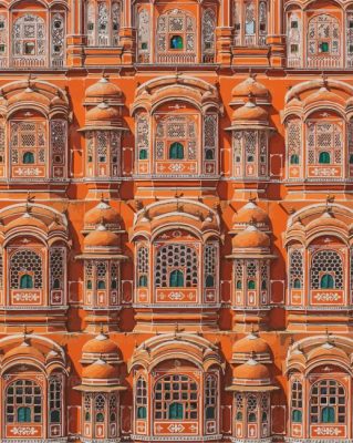 Hawa Mahal Palace India paint by numbers