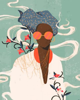 Illustration African Art paint by numbers