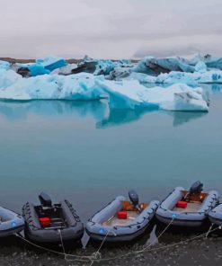 Island Boats Jokulsarlon paint by number