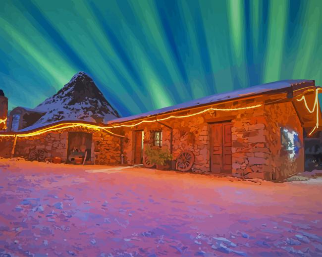 Italy House Sardinia Aurora paint by number