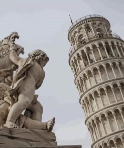 Italy Sculpture Tower Of Pisa paint by number