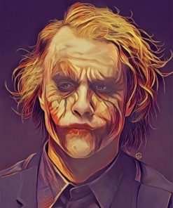 Joker sad face paint by numbers