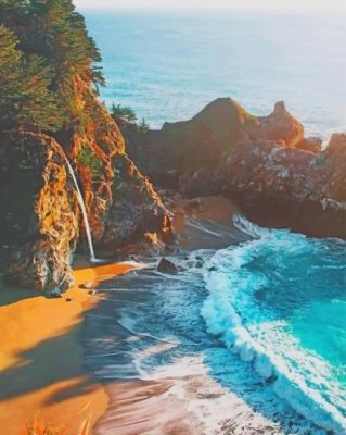 Julia Pfeiffer Burns State Park California paint by numbers