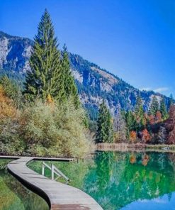 Lake in Switzerland paint by numbers