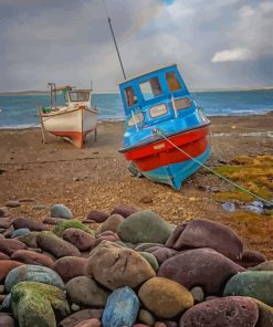 Fishing Boat paint by numbers