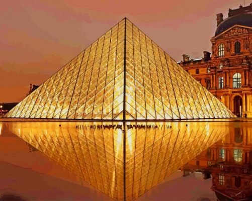 Louvre Museum France paint by numbers