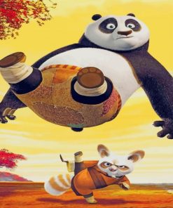 Master Shifu and Po paint by numbers