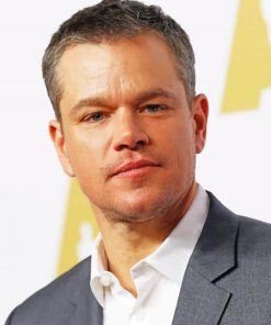 Matt Damon Actor paint by numbers