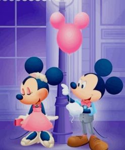 Mickey Minnie Love paint by numbers