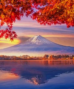 Mount Fuji in Japan paint by numbers