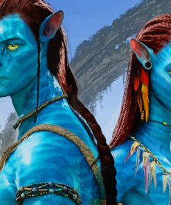 Neytiri and Jake Sully paint by numbers