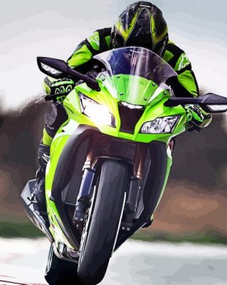 Ninja bike paint by numbers