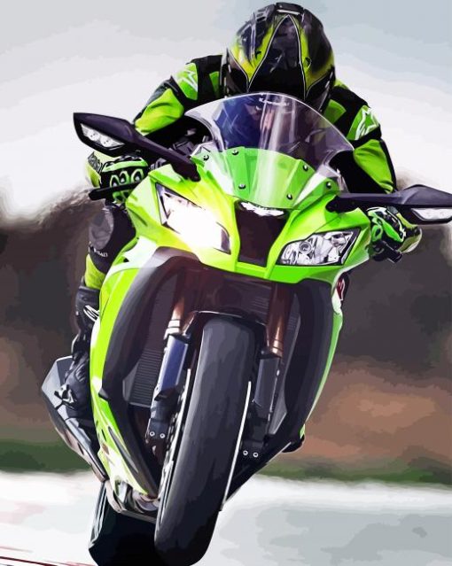Ninja bike paint by numbers