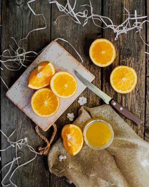 Orange Photography paint by numbers
