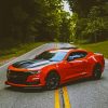 Orange Camaro Zl1 paint by numbers