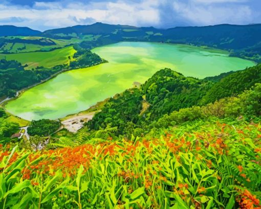 Pico Do Ferro Viewpoint Portugal paint by number