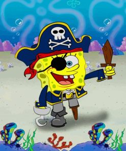 Pirate Spongebob paint by numbers