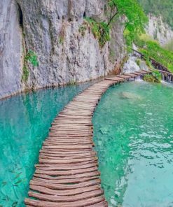 Plitvice Lakes National Park paint by numbers