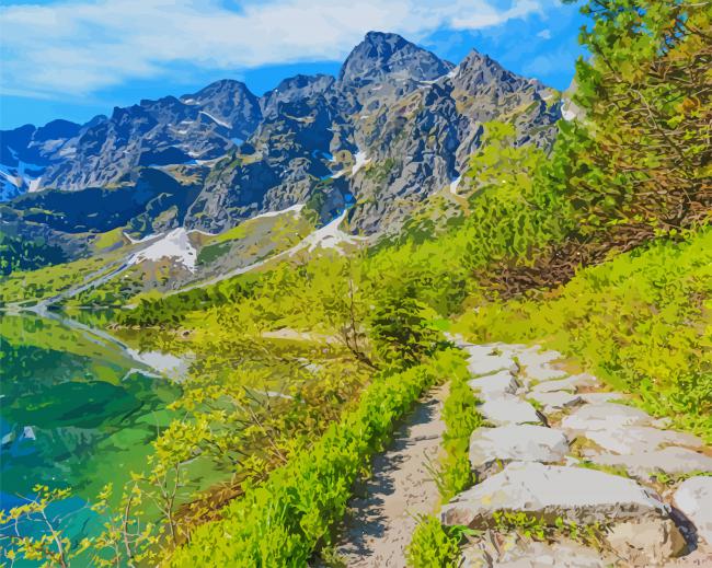 Poland Morskie Oko paint by number