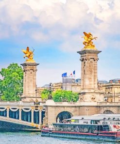 Pont Alexander III Paris France painting by numbers