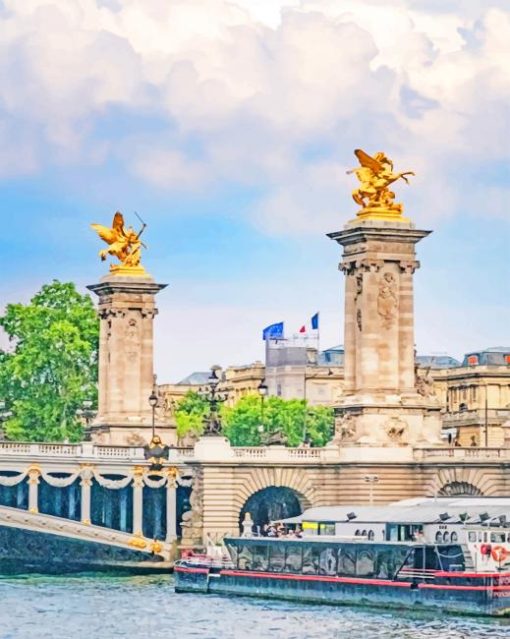 Pont Alexander III Paris France painting by numbers