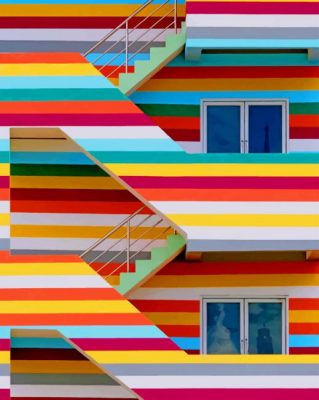 Rainbow house paint by number