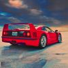 Red Ferrari F40 paint by numbers