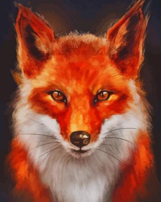 Red Fox paint by numbers