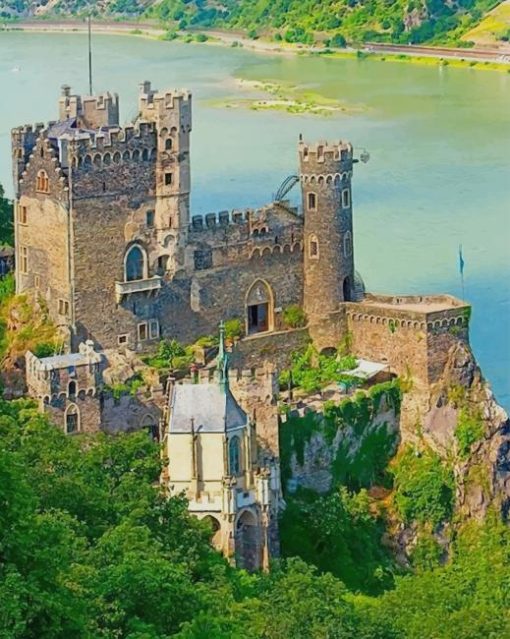 Rheinstein Castle Germany paint by numbers