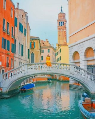 Rialto Bridge Venice paint by numbers