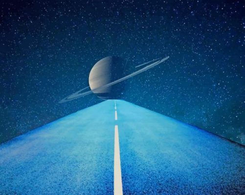 Road to space paint by numbers