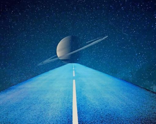 Road to space paint by numbers