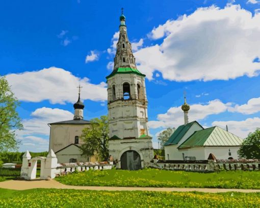 Russia Church Of Boris And Gleb paint by number