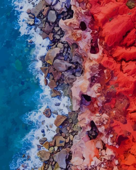 Seaside Rocks paint by number