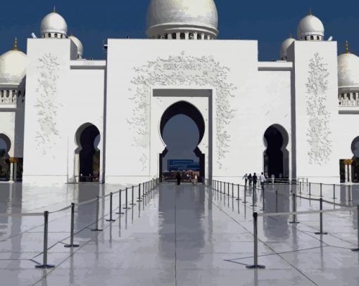 Sheikh Zayed Grand Mosque Abu Dhabi paint by number