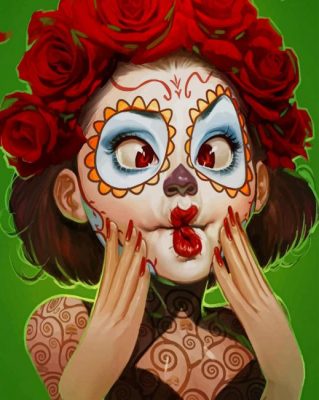 Skull Art paint by numbers
