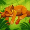 Sleepy Simba paint by number