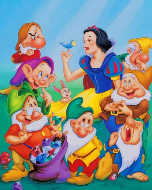 Snow White And The Seven Dwarfs paint by numbers
