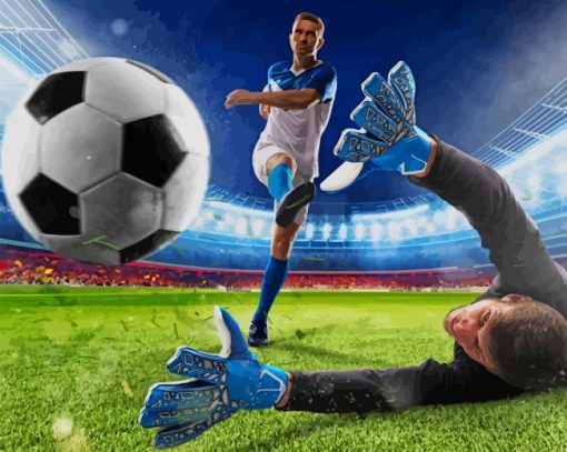 Soccer Player Goalkeeper paint by number